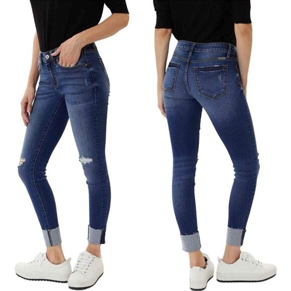 KanCan Low Rise Super Skinny Distressed Jeans Size 9 28 KC8245D - Picture 2 of 14